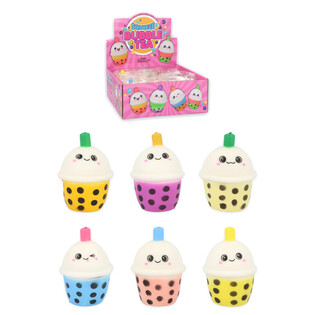 Bubble Tea Squeeze Fidget - คละสีในกล่องโชว์ (12 ชิ้น)