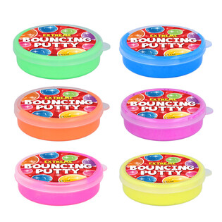 ดินน้ำมันกระโดดได้ Bouncing Putty 10 กรัม - คละสี (6 ชิ้น)