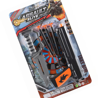 ASSAULT ELITE - ชุดปืนของเล่นพร้อมลูกดอกตัวดูดและมีด (6 ชิ้น)