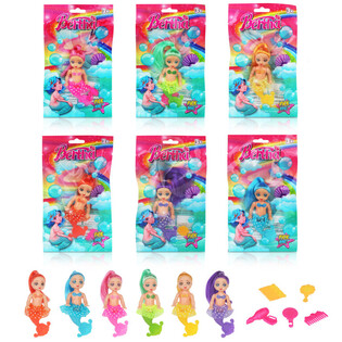 ตุ๊กตานางเงือกในถุงของขวัญ - คละสี (24 ชิ้น)