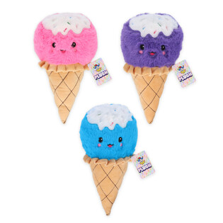 ตุ๊กตาไอศกรีมผ้าขนขนาดใหญ่ - 25 ซม. - คละสี (แพ็ค 12 ชิ้น)