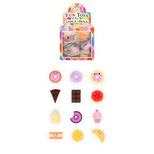 ของเล่นบีบสกุชชี่ลายขนมหวาน สำหรับจับฉลาก - กล่องโชว์ (84 ชิ้น)