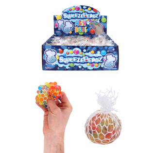ลูกบอลบีบตาข่าย Squeezy Beadz ในกล่องโชว์ (36 ชิ้น)