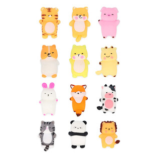 ของเล่นบีบมือ สควิชชี่ สัตว์คละแบบ สำหรับตู้ตักไข่ - กล่องโชว์ - (96 ชิ้น)