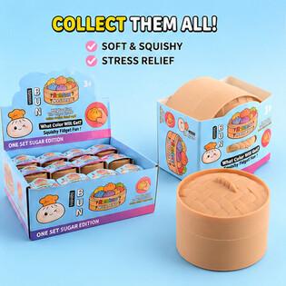 RAGE - สกุชชี่ซาลาเปา SUGAR EDITION ขนาดเล็ก (5.3 x 5.3 x 4.1 ซม.) ของเล่นบีบแก้เครียด 2026 (24 ชิ้น)