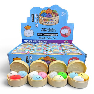 RAGE - สกุชชี่ MINI&rsquo;S EDITION ซาลาเปา Bun Dumplings เล็ก (5.3 x 5.3 x 4.1 ซม.) ของเล่นบีบคลายเครียด Viral 2026 (24 ชิ้น)