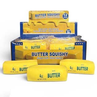 RAGE - สกุชชี่เนย SQUISHY BUTTER - ไส้โฟมนุ่ม - SLOW RISING - ขนาด 11x4x4 ซม. - ในกล่องดีสเพลย์ (12 ชิ้น)