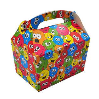 กล่องใส่อาหารเด็ก ลายสไมลี่ ขนาด 18.5x12x19 ซม. - Kidsbox สำหรับร้านอาหาร (24 ชิ้น)
