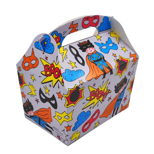 กล่องใส่อาหารเด็ก ลายซูเปอร์ฮีโร่ - ขนาด 18.5x12x19 ซม. - FOODBOX / KIDSBOX (24 ชิ้น)