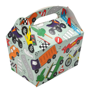 กล่องอาหารเด็ก ลายยานพาหนะ ขนาด 18.5x12x19 ซม. - KIDSBOX (24 ชิ้น)